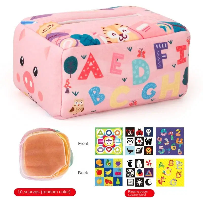 Montessori Magic Tissue Box Toy For Babies And Kids Educational Sensory Busy Board For Finger Dexterity Development