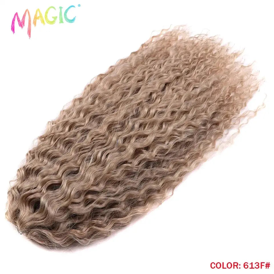 Magic Ariel Curl crochet hair extension, blonde ombre 613F#, synthetic, 22in