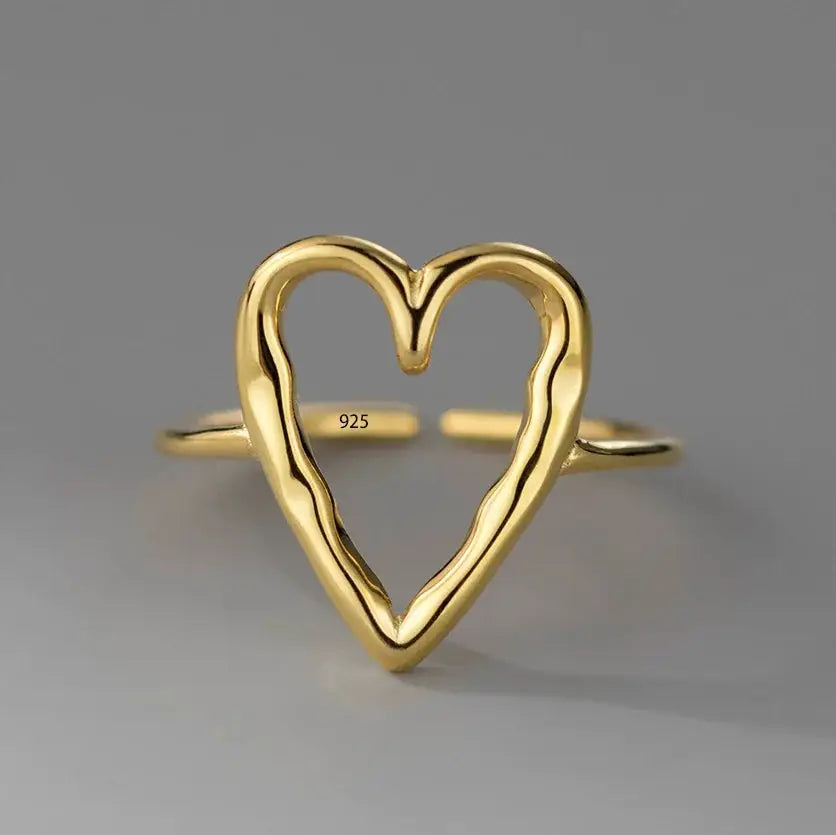 925 Sterling Silver Love Heart Ring With Hanadama Pearl For Women Gift Jewelry Birthday