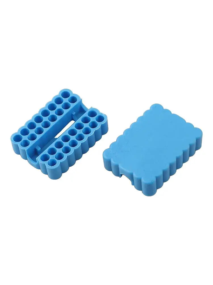 2pc blue bit holder organizer with 32 holes for 6.35mm shank
