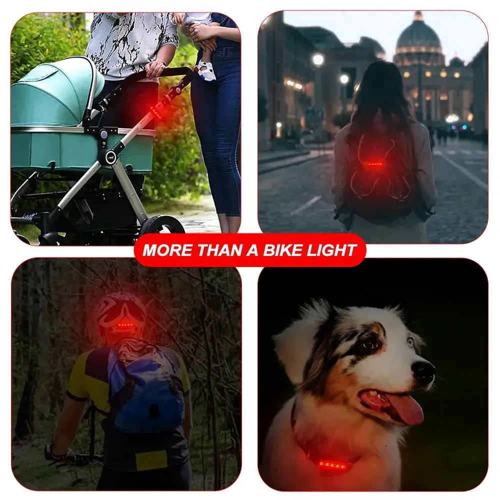 USB Rechargeable Rear Bike Tail Lights Ultra Bright for Cycling Safety Easy to Install