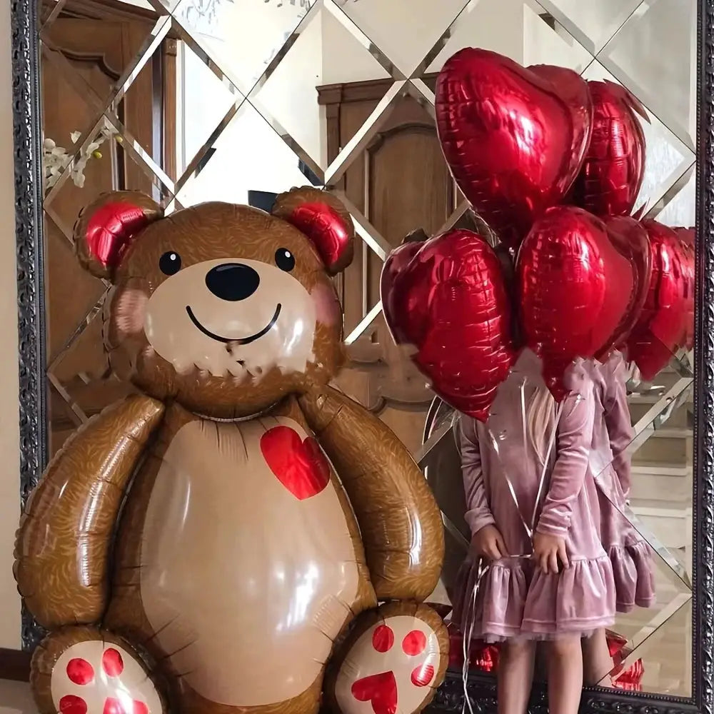 One Piece Large Bear Foil Balloon for Birthday and Wedding Party Decoration Aluminum Film Balloon for Event Backdrop