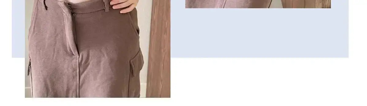 Simples Market brown cargo skirt with belt loops and pockets