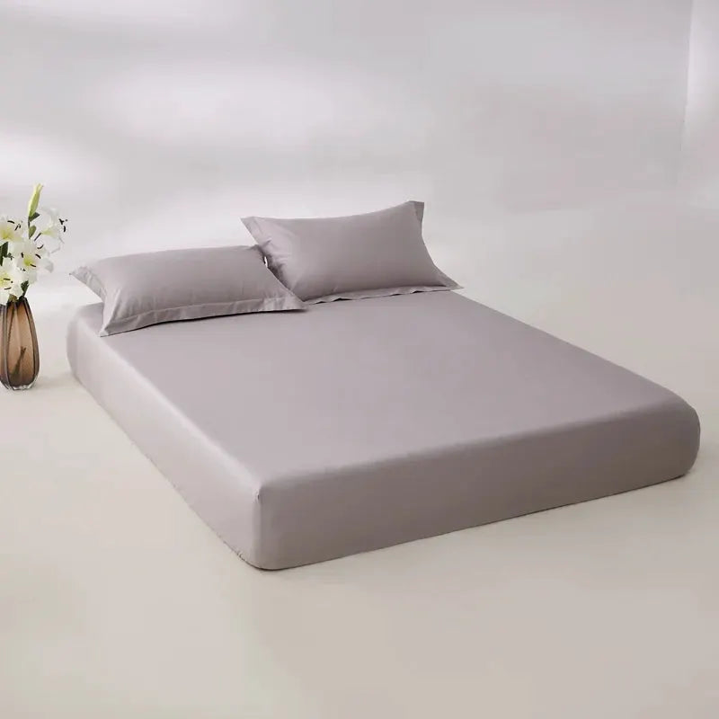 Simples Market fitted sheet, 100% Egyptian cotton, gray, 800 TC, elastic edges, fits 140/160/200 cm