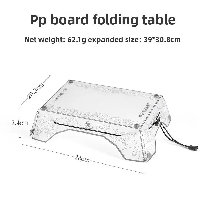 Simples Market ultralight folding PP camping table with tray, compact portable mini table