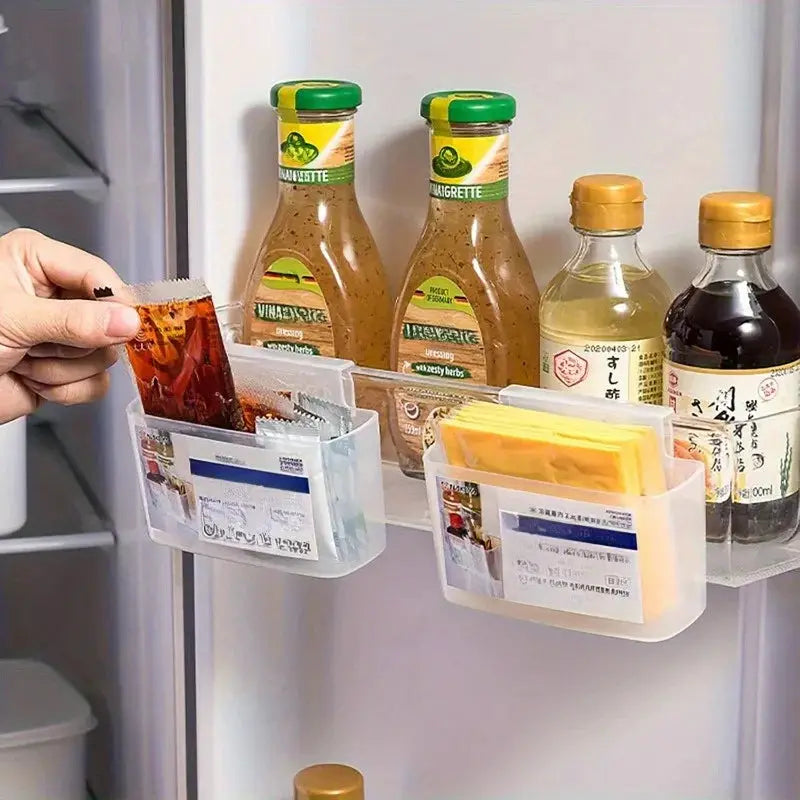2 Piece Space Saving Refrigerator Hanging Cheese Slice Organizer Set For Fridge Organization And Freshness