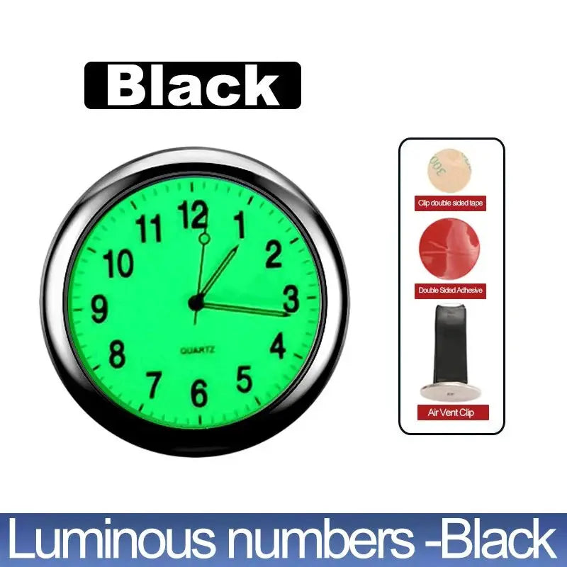 Car Clock Luminous Mini Digital Watch With Quartz Movement Stick On Interior Auto Ornament Gift