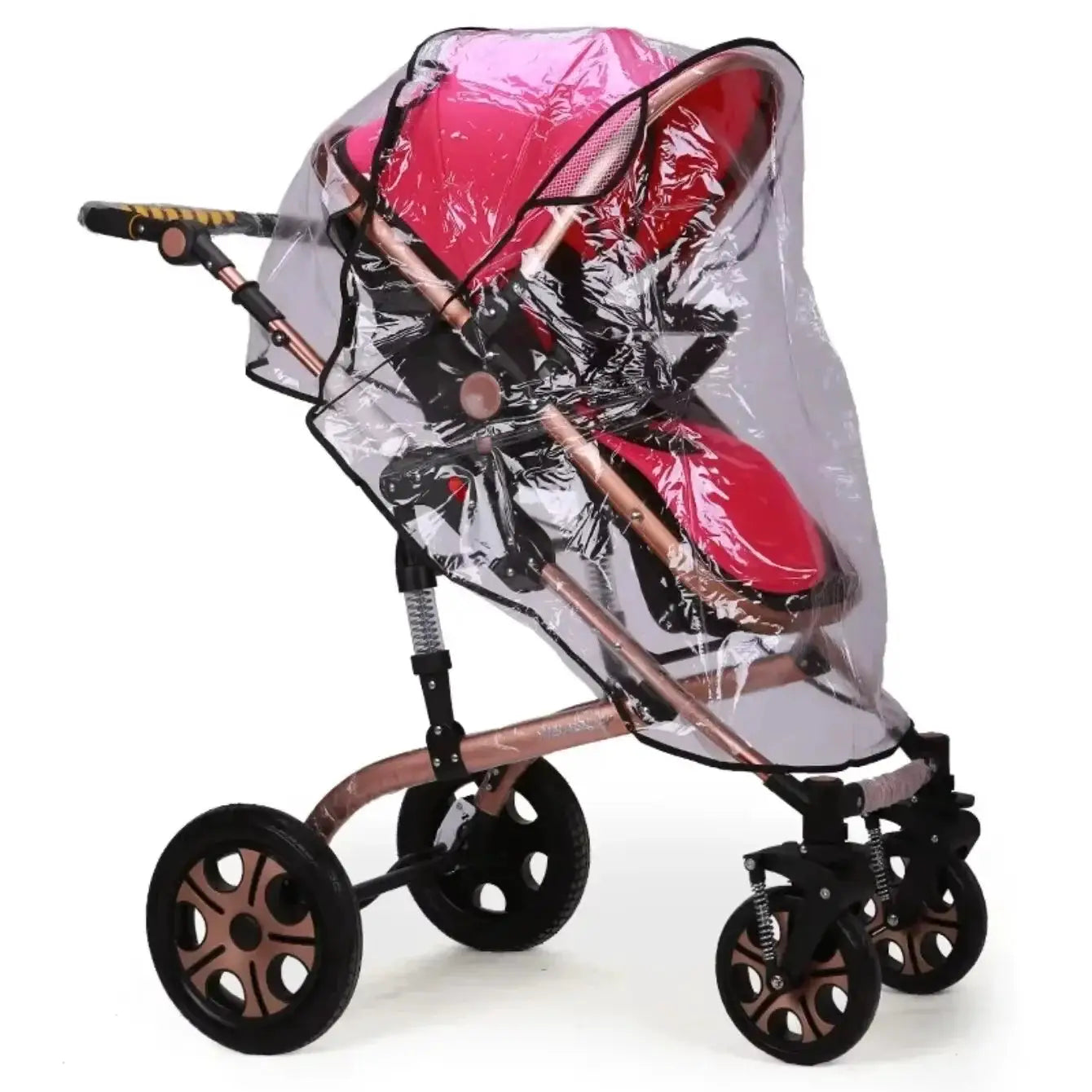 Universal Waterproof Rain Cover For Prams And Strollers Transparent Dust Cover With Zip For Rainy Season