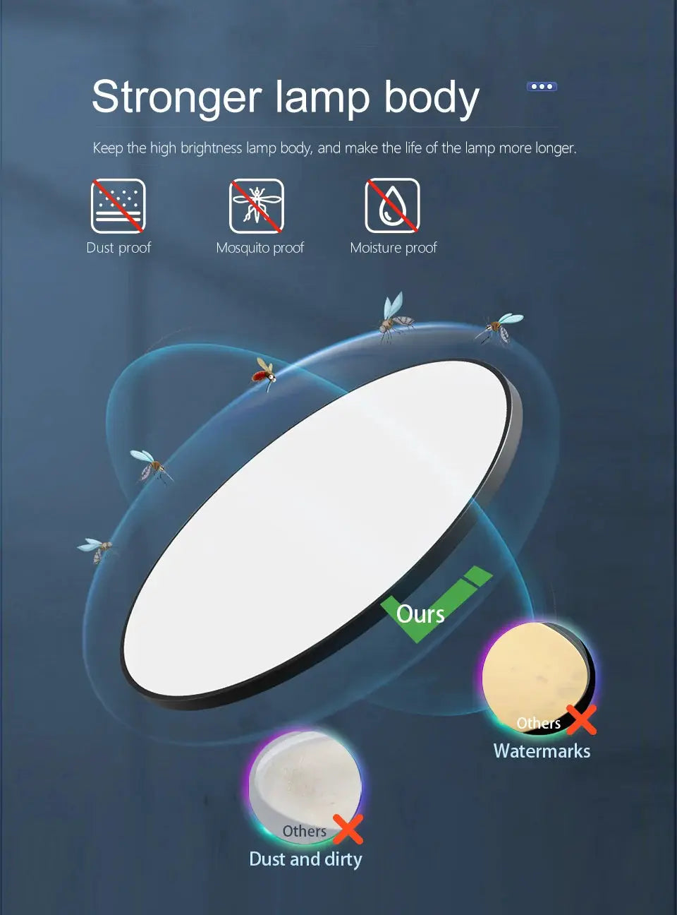 MARPOU big-size smart LED ceiling lamp, 80W, remote-controlled, dimmable for bedroom