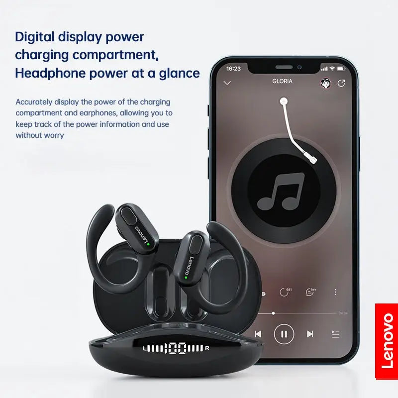 Lenovo XT80 Sports Wireless Earphones Bluetooth 5.3 TWS With Mics HiFi Stereo Sound Led Power Display