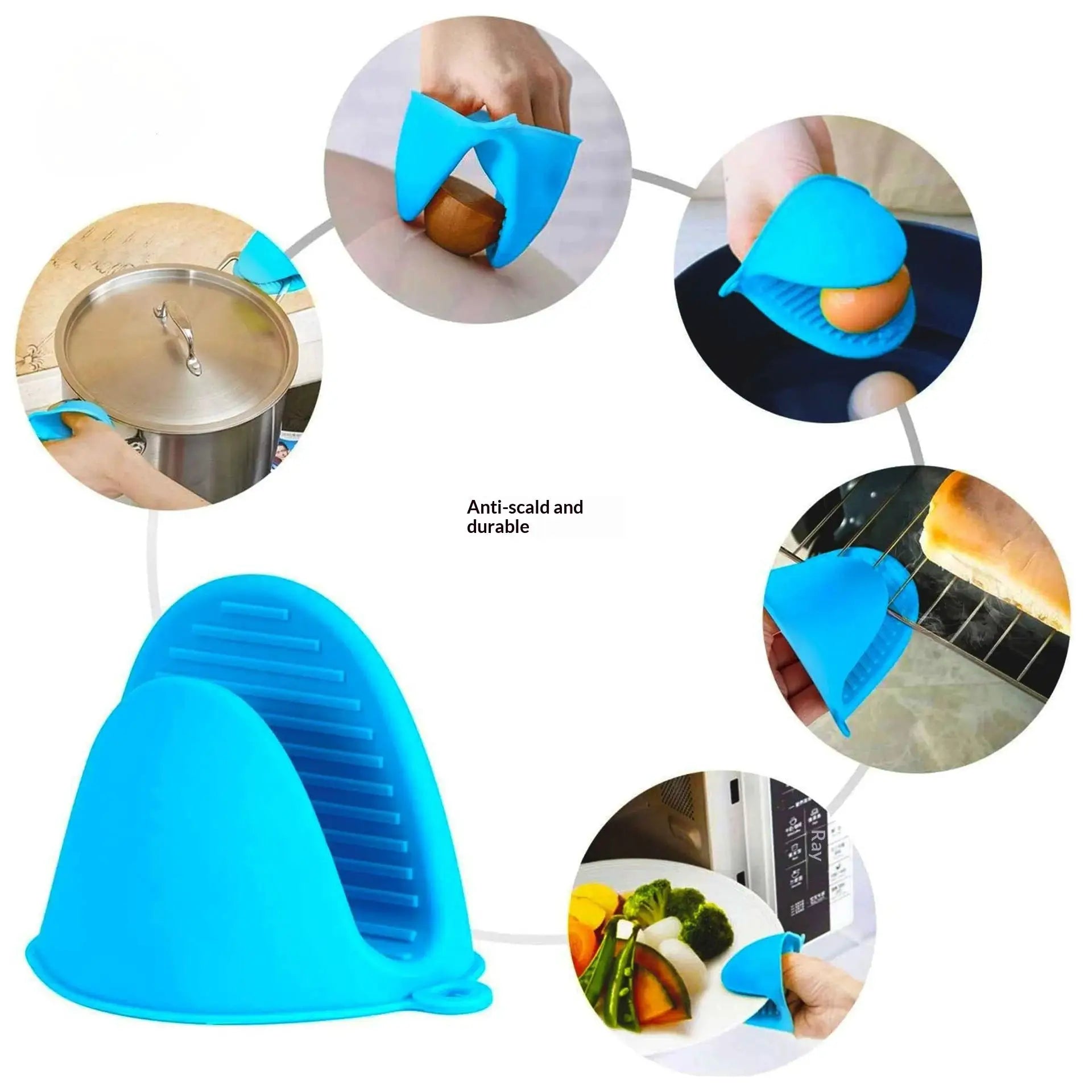 Silicone Heat Resistant Oven Gloves For Microwave And Baking Ovens Thickened Construction