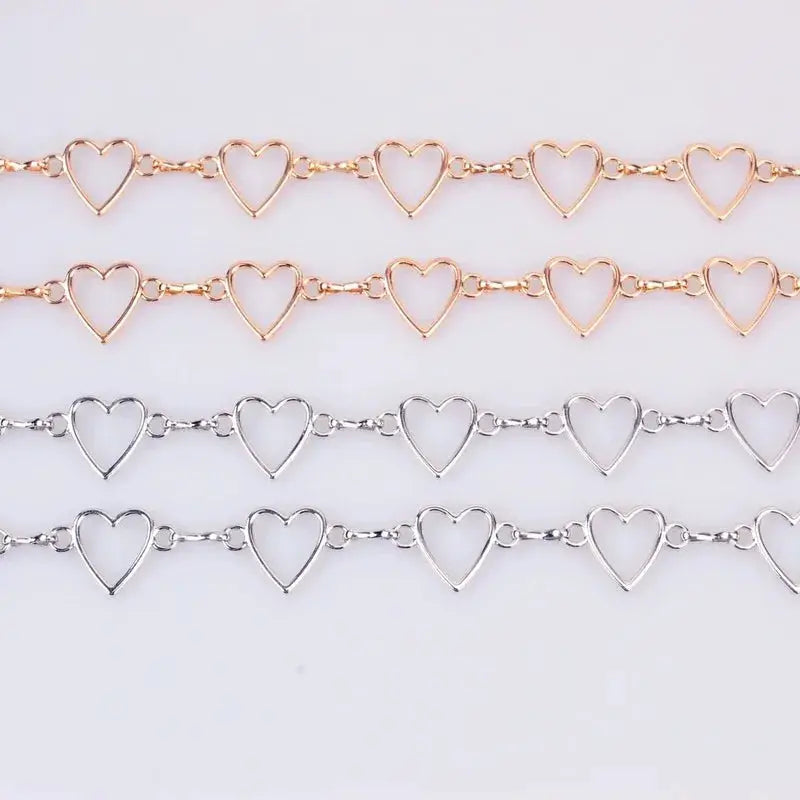 Women Heart Shaped Metal Waist Chain Belt For Fashionable Waistband Accessory Boho Style Jewelry