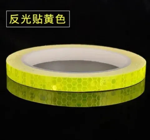 1cm By 8m Reflective Fluorescent Bike Tape Strips For Bicycle Helmet Motorcycle Scooter MTB Cycling Safety