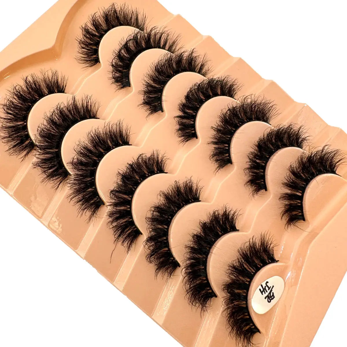 HBZGTLAD 7 Pair Faux Mink Lashes Fluffy Natural Look False Eyelashes Volume Wispy Crossed Thick Fox Eye Cat Eye