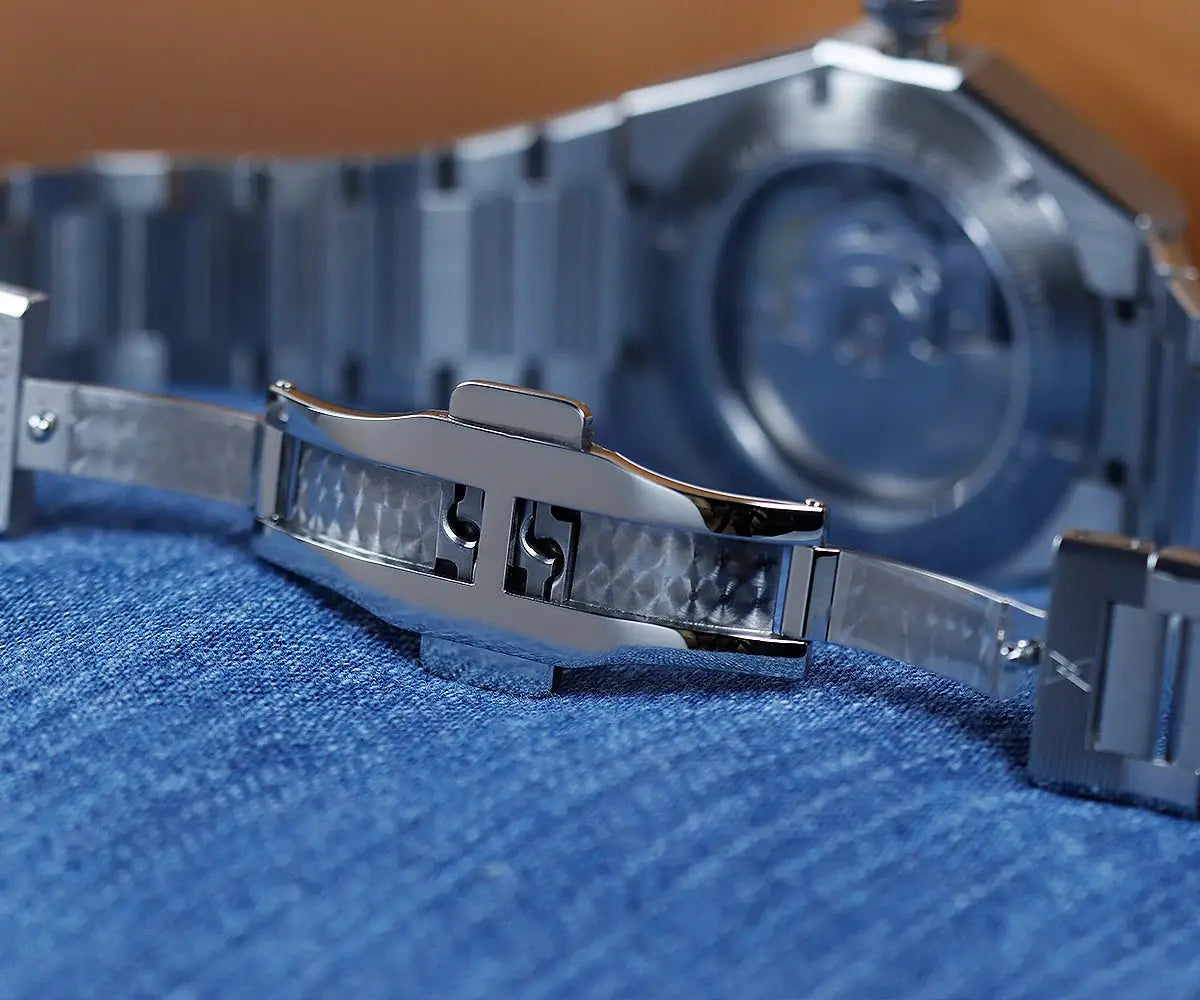 Simples Market Cronos Rhombus Perlage 39mm skeleton dial wristwatch, stainless steel bracelet