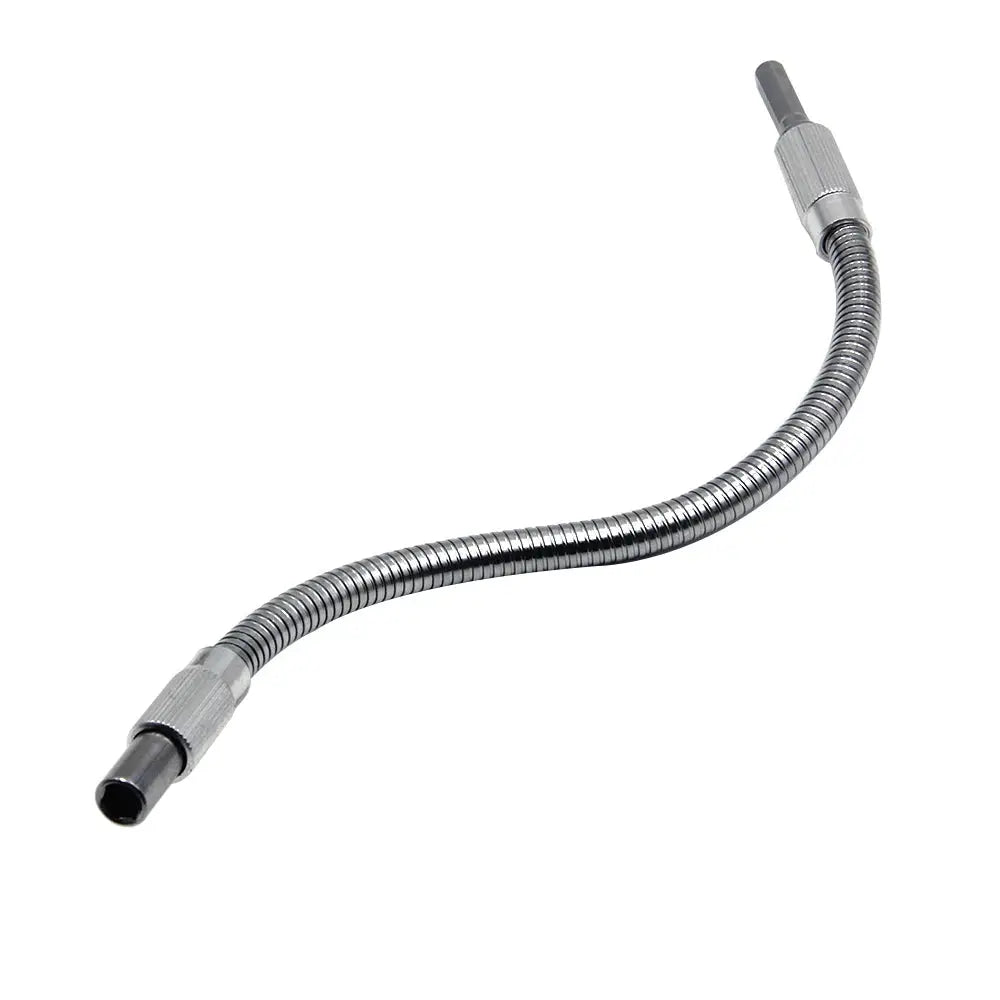 300mm Silver Hexagonal Handle Flexible Shaft Extension Rod For Screwdrivers Universal Metal Accessory