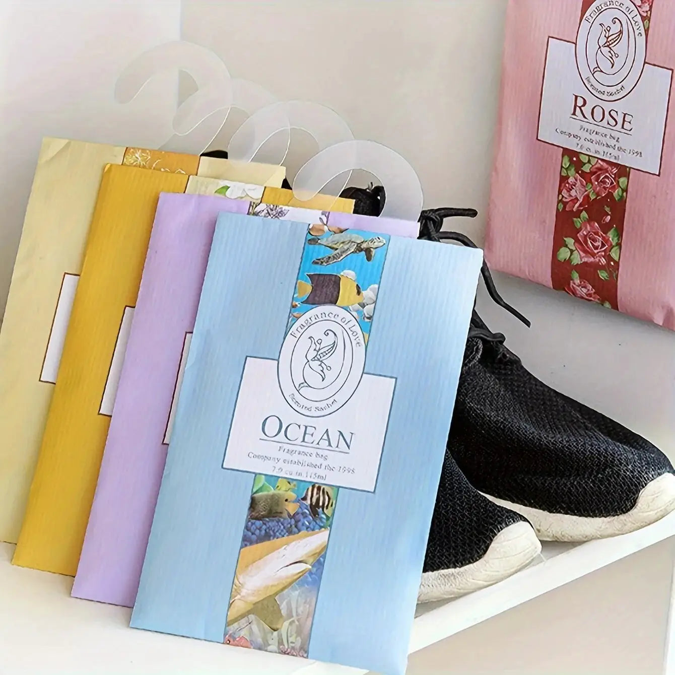 5 Pack Scented Wardrobe Sachets Odor Eliminating Hanging Bags Home Apartment Closet Freshness Portable Air Fresheners