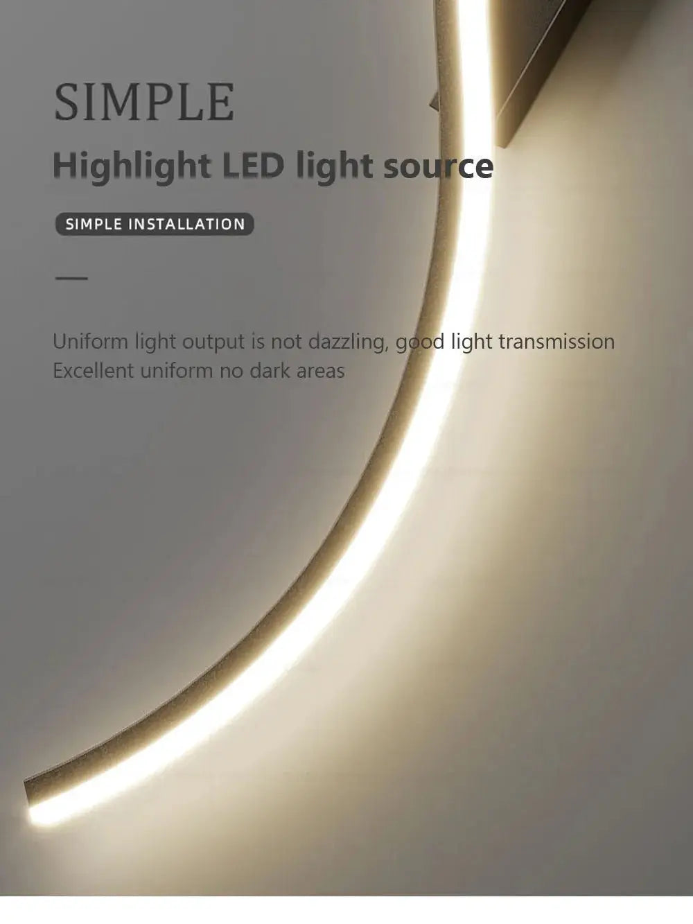 Modern LED wall lamp by Simples Market; circular ring light with warm white glow.
