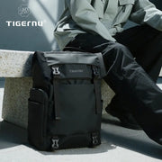 Tigernu travel backpack, black/gray TPU waterproof, expandable men’s business/school bag