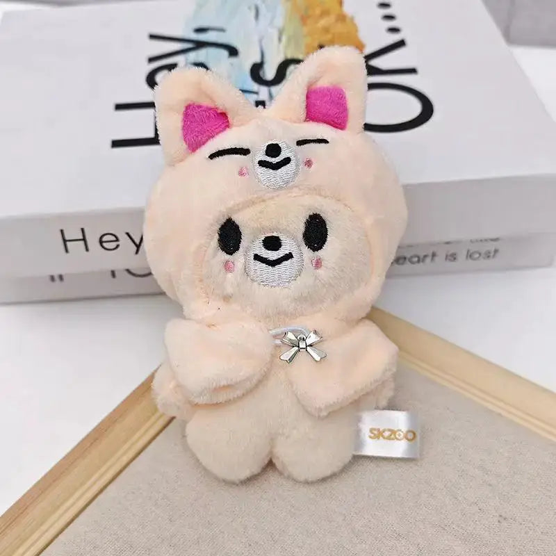 SKZOO Stray Kids Plush Keychain 12cm Doll Cloak Fashion Toy Fans Gift Official Collectible Item