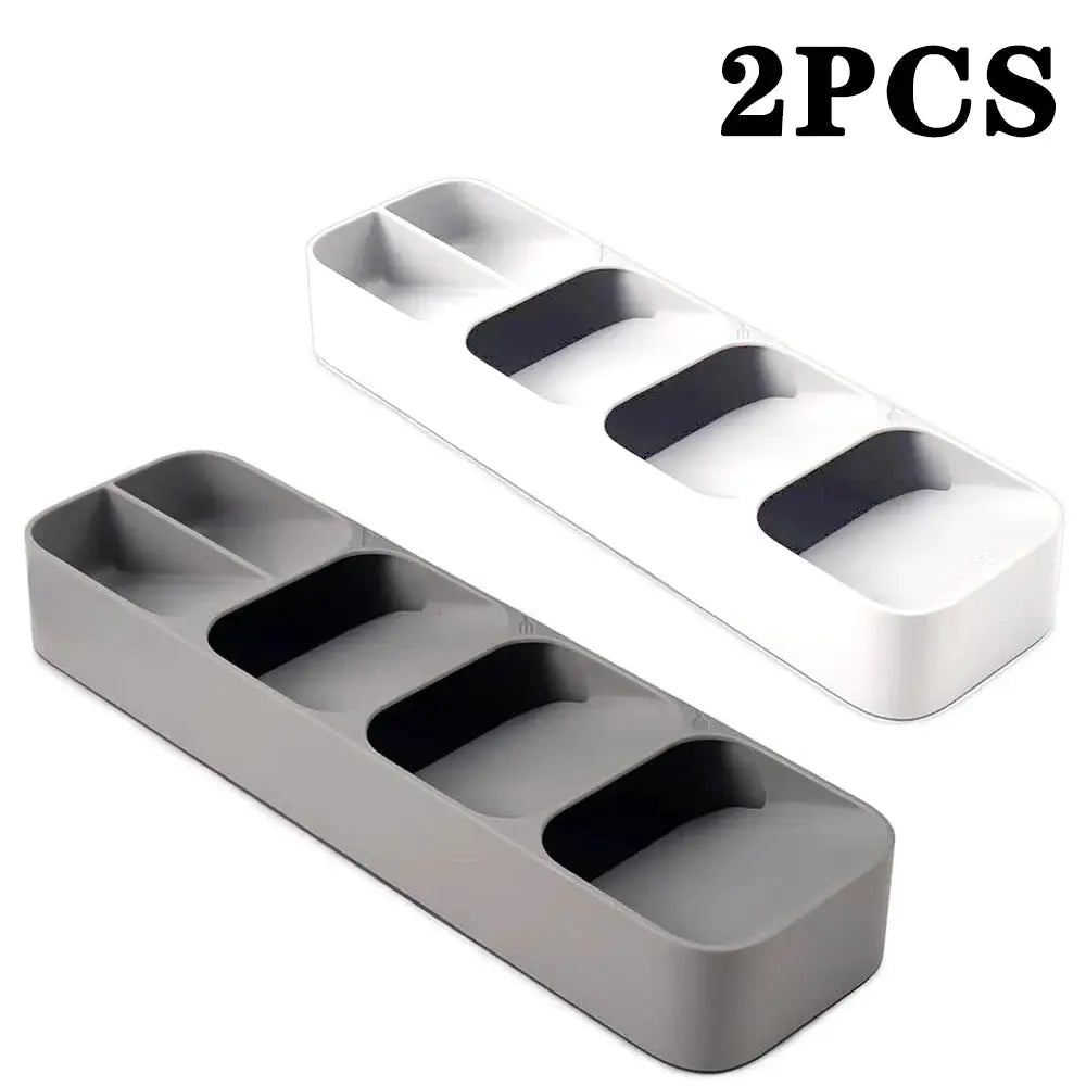 Multi Purpose Cutlery Storage Tray For Kitchen Drawer With Compartmentalized Organizer For Forks Spoons And Utensils