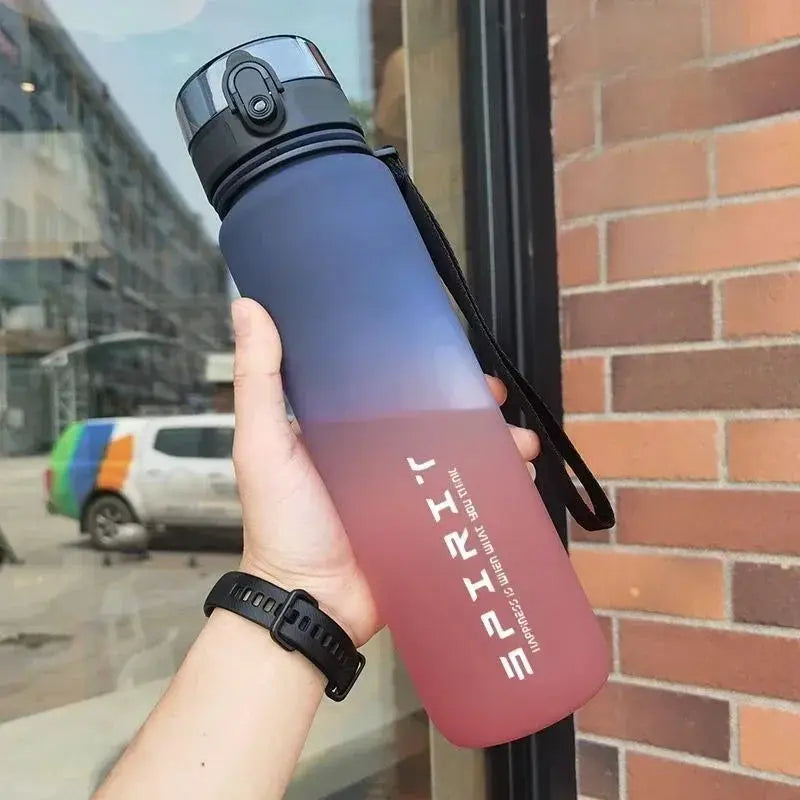 1 Liter Large Capacity Sports Water Bottle Leak Proof Colorful Plastic Cup for Outdoor Travel Gym Fitness Jugs