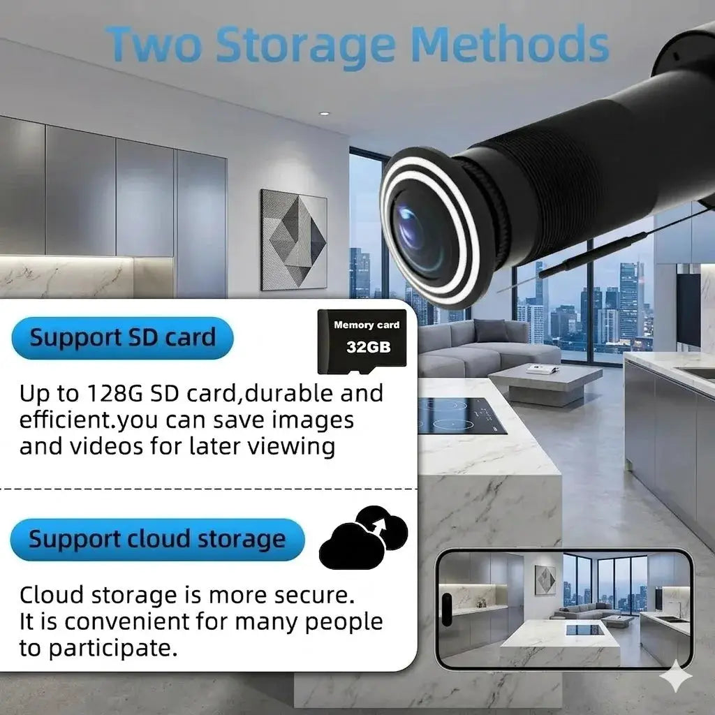 Simples Market 3MP 2K WiFi video door viewer peephole camera with 170° wide-angle and 2-way intercom