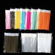 CosmoGlo Disposable Lip Brush Kit 50 Pcs Hygienic Nylon Wands for Precise Lipstick and Lip Gloss Application