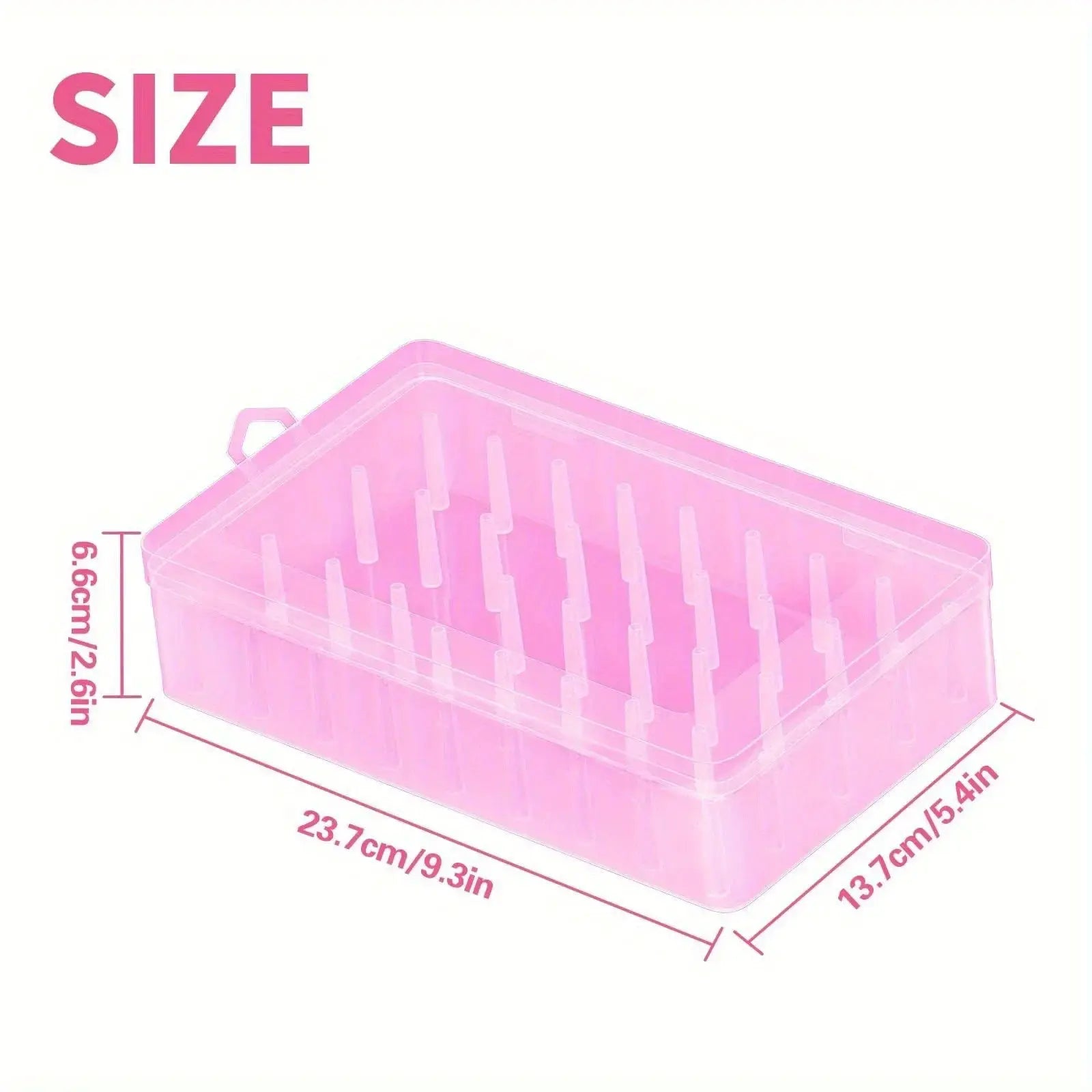 42 Roll Sewing Thread Storage Box Transparent PP Plastic Embroidery Organizer Portable Large Capacity