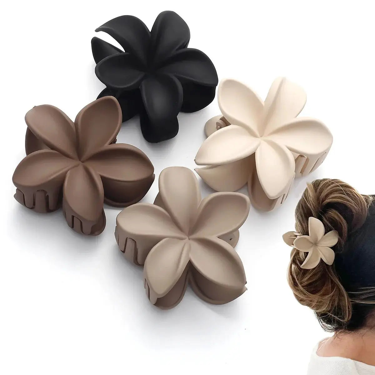 Large Matte Flower Claw Clip - Simples Market