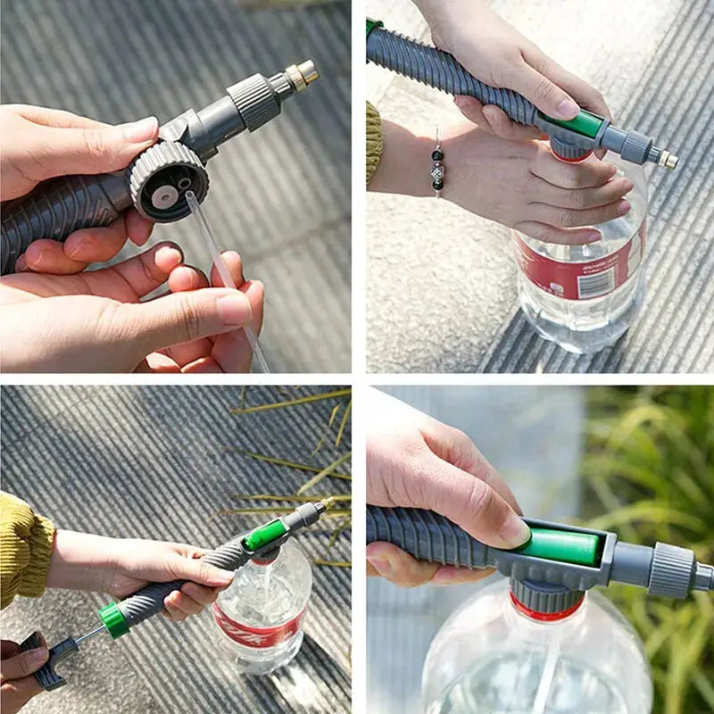 Gardening Beverage Bottle Watering Sprayer High Pressure Manual Sprayer With Adjustable Spray Head For Plants
