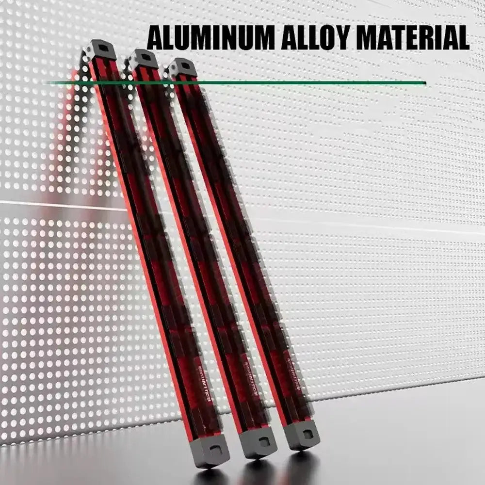 Set of 3 magnetic screwdriver bit holders, red and black aluminum alloy 40-slot tool organizers