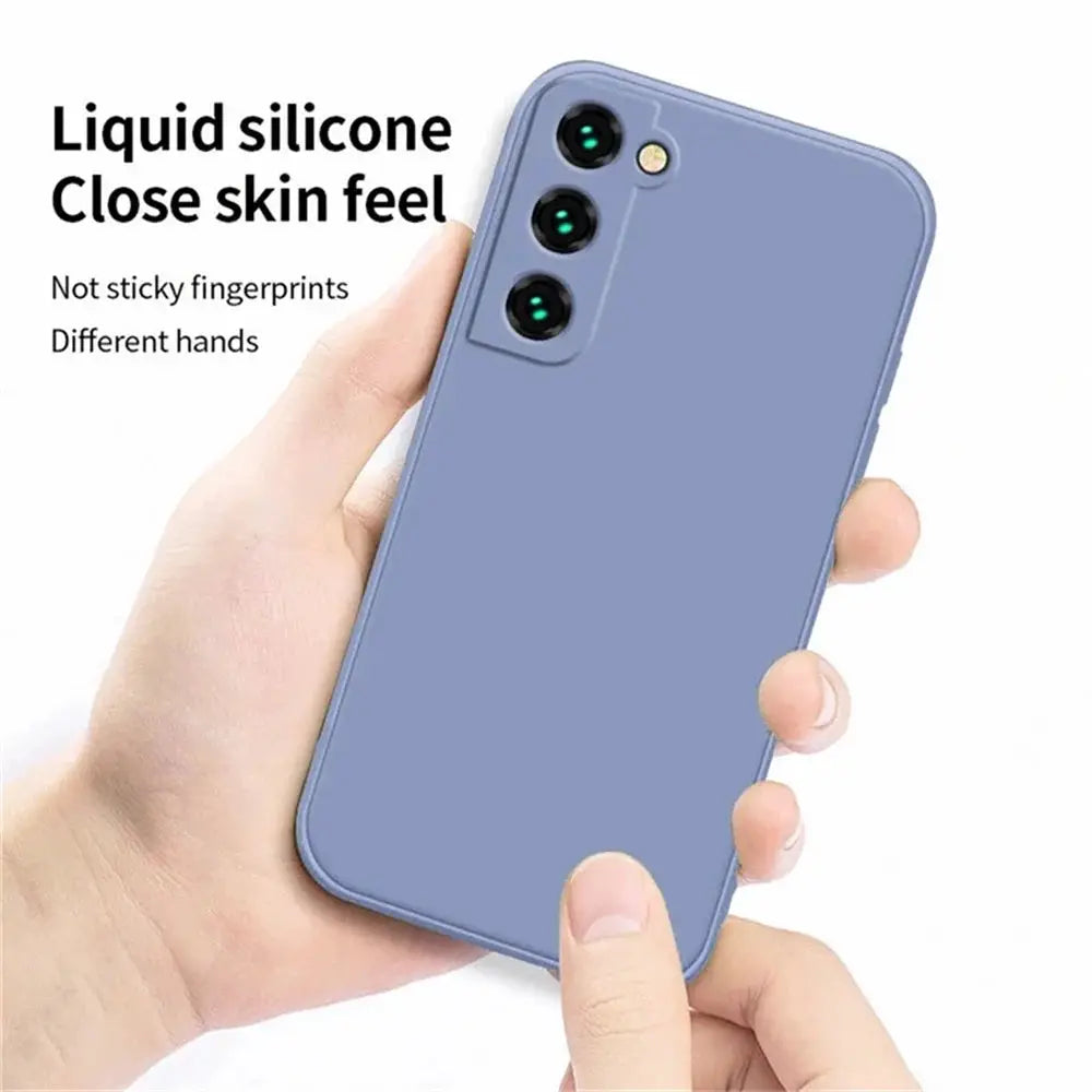 Simples Market soft-touch liquid silicone phone case for Samsung Galaxy in blue