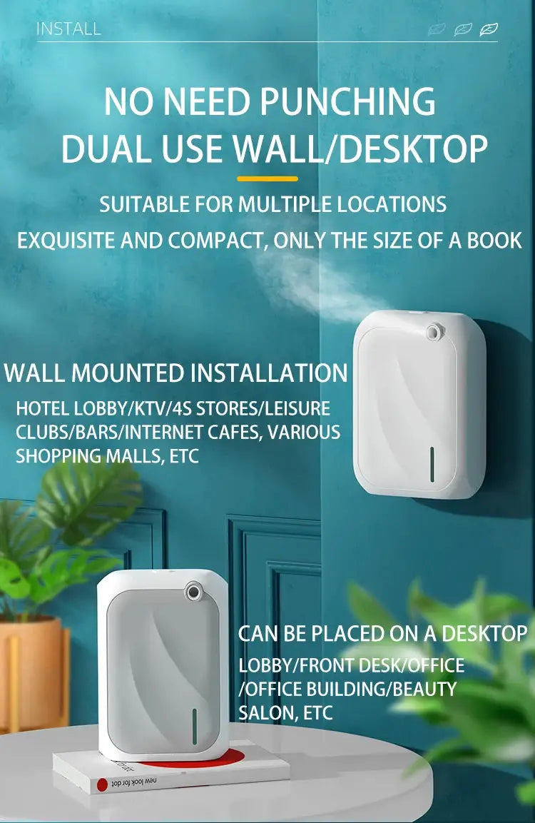 Coverage 200m³ Aroma Diffuser Machine Bluetooth APP Control Fragrance Diffuser Wall Mounted Smell Distributor For Home Fragrance
