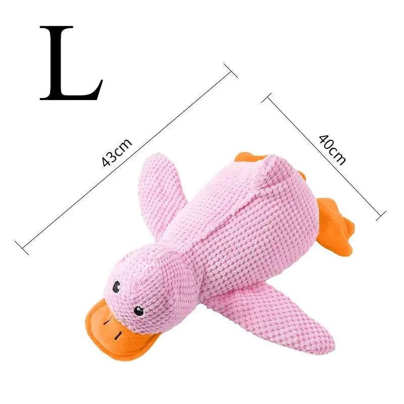 Plush Sleeping Duck Dog Toy For Small And Large Dogs Bite Resistant Teeth Grinding Relief With Duck Sound Toy