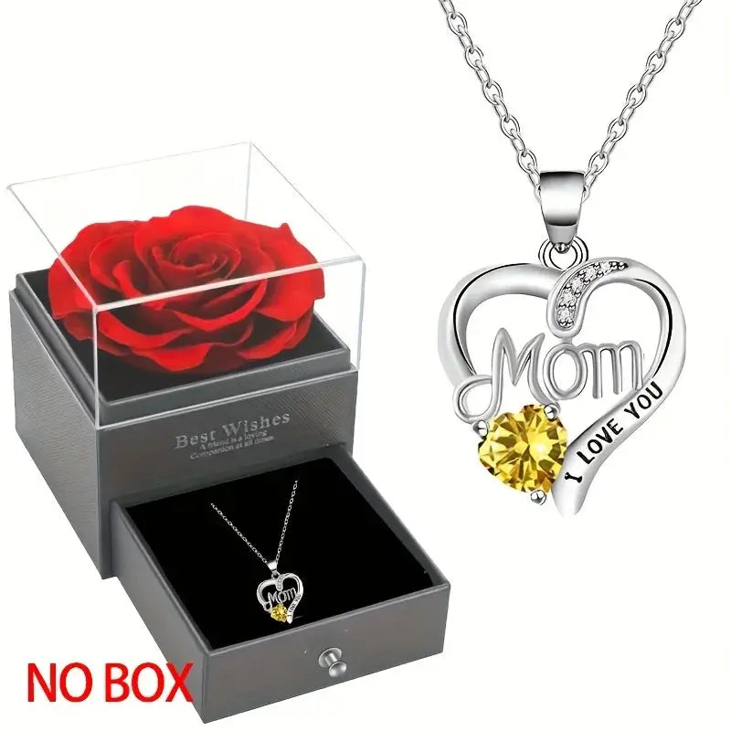 Heart Shaped Pendant Necklace Hollow Design Rhinestone Zinc Alloy for Women Gift for Best Friends Mothers Day Party Wear