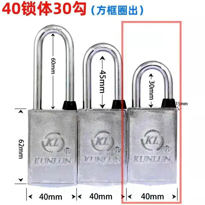 Simples Market magnetic padlocks set of 3, silver metal bodies with U-shaped shackles, sizes 60mm/45mm/30mm