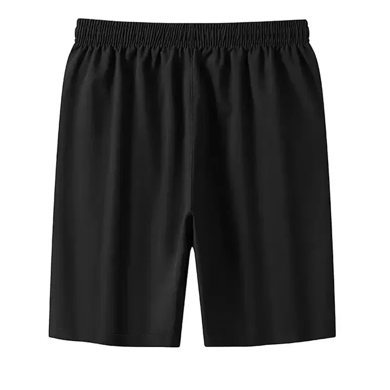 Simples Market men's plus-size casual shorts, black gym shorts with quick-dry breathable fabric and elastic waistband.
