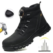 FortisGuard Waterproof Steel Toe Safety Boots For Men Anti Smash And Stab Resistant Work Footwear