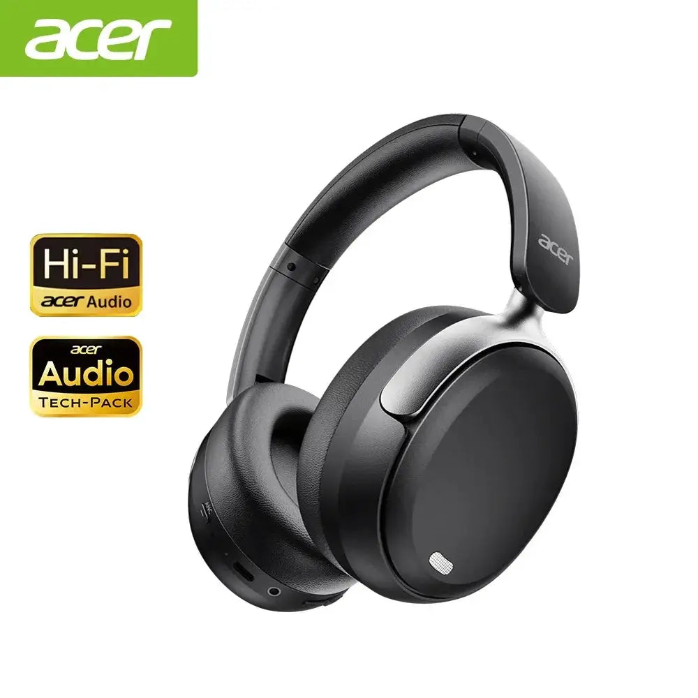 Acer ANC Wireless Headphones Noise Cancelling Over Ear Bluetooth Headset With 40mm Driver And Hi Res Spatial Audio