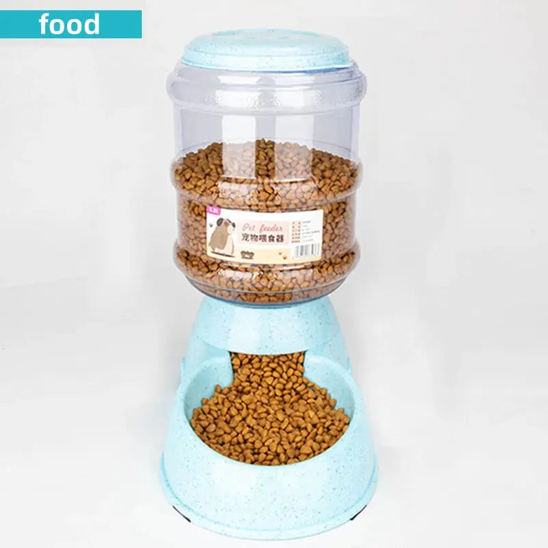 Large Capacity Pet Feeder Bowls For Dogs And Cats Automatic Water Dispenser And Dual Food And Water Compartments