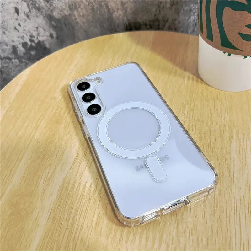 Simples Market clear MagSafe-compatible Samsung Galaxy case with circular back ring