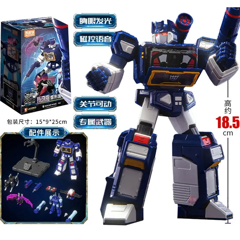 18.5cm Blokees Transformers Tarn Soundwave Orion Pax Optimus Prime IDW Action Edition Decepticons Figure Toy