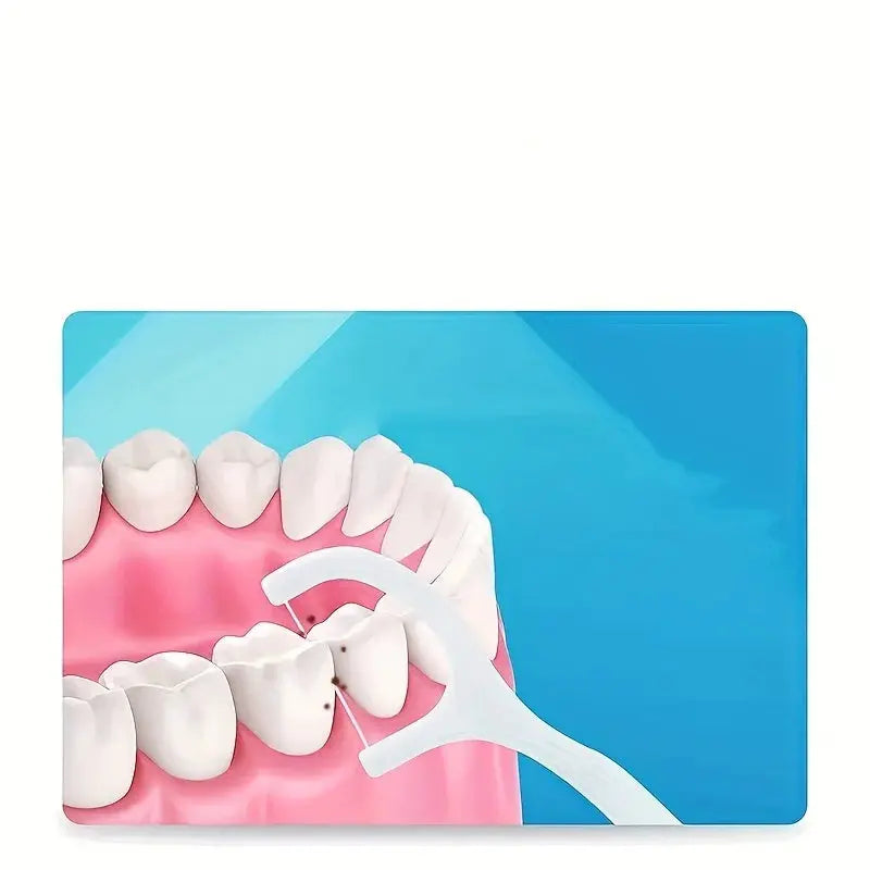BrightSmile Disposable Dental Floss Picks 50 Count Deep Cleaning For Plaque Removal Portable Travel Pack