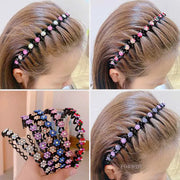 Non Slip Rhinestone Hairbands Elastic Flower Design With Pearl Accents For Women And Girls Headbands