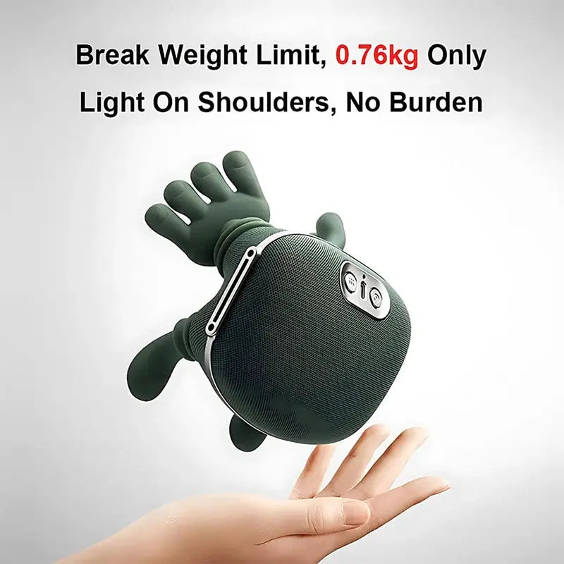 Bionic neck and shoulder massager N7, green, 3-level kneading modes