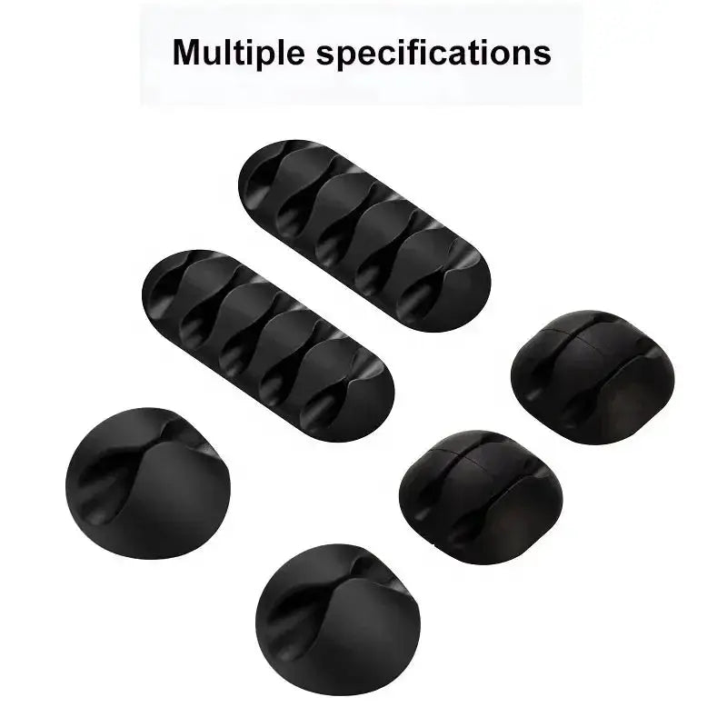 VIKEFON Silicone Cable Organizer Winder Clips Self Adhesive USB Cable Management For Mouse Keyboard Headset iPhone