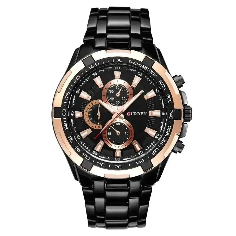 Curren 8023 Quartz Men Watch Water Resistant 3 Bar Stainless Steel Sports Military Wristwatch For Business