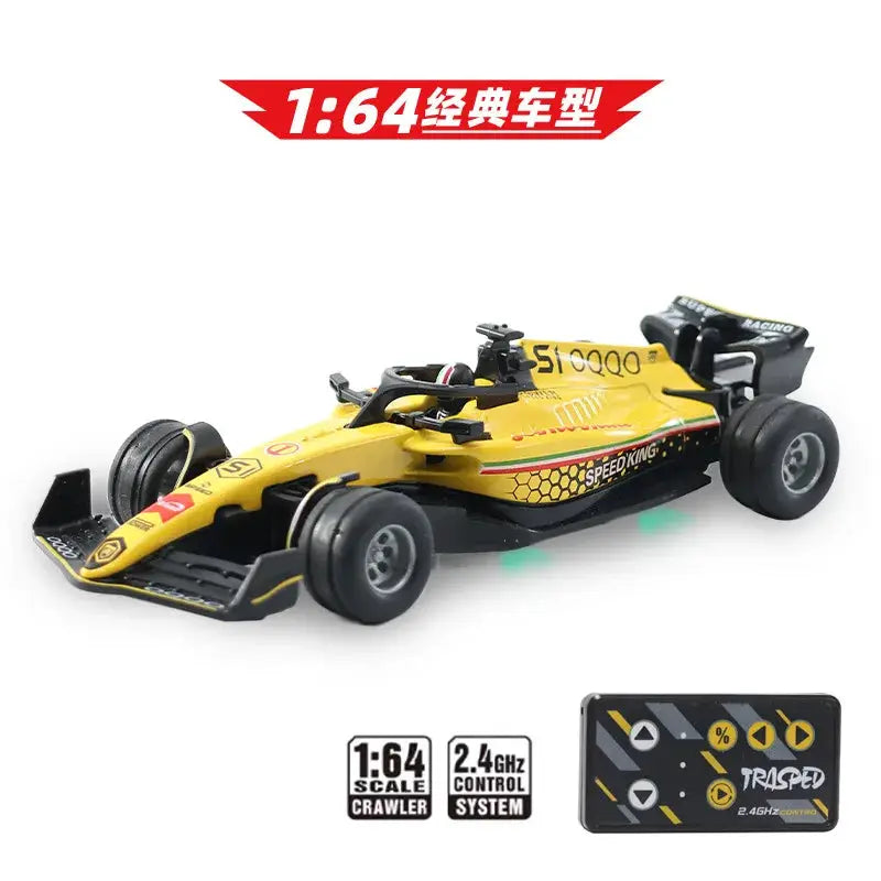 2025 New RC Car 1 64 Scale Mini Alloy Model Formula Racing Remote Control Car With Adjustable Lighting For Kids