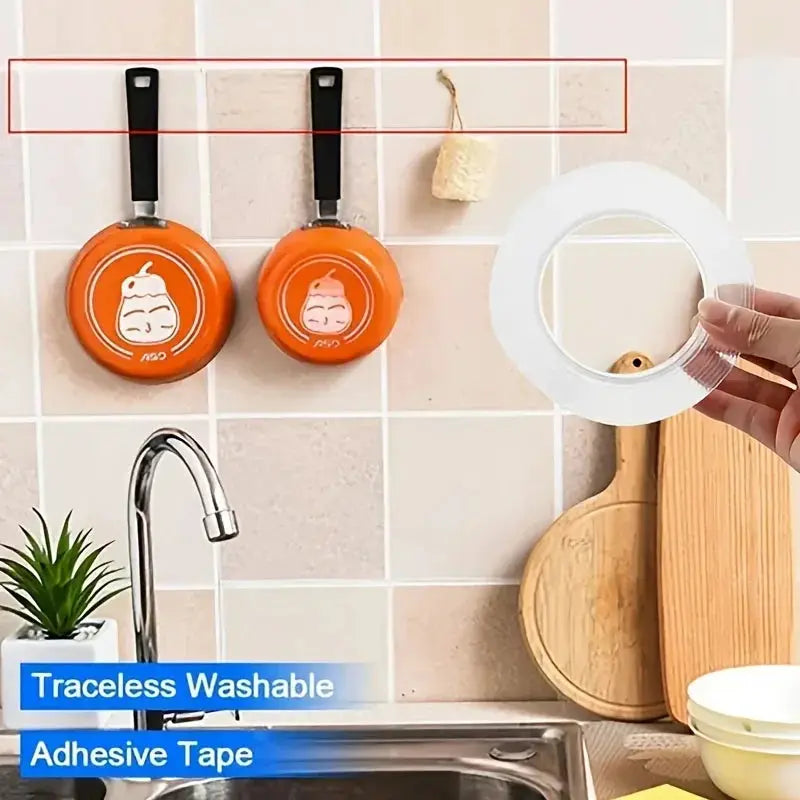 5M Double Contact Nano Tape Extra Strong Adhesive For Kitchen And Bathroom Waterproof And Cleanable